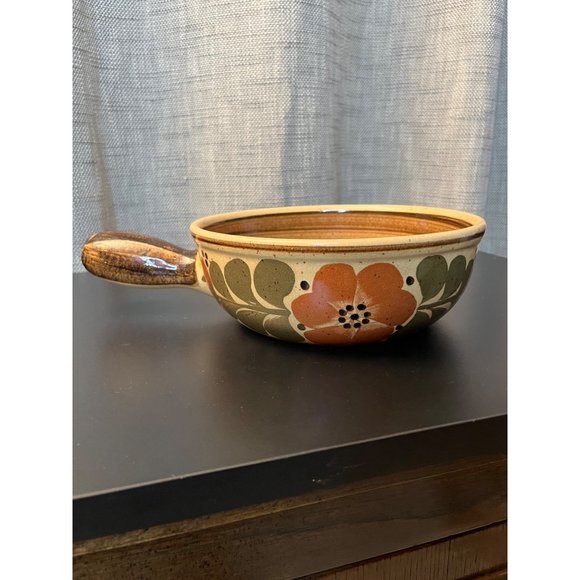 Vintage Landert 22 Swiss Made Floral Print Fondue Pot - Picture 2 of 10